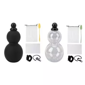 Бутылка для воды из тыквы PCTG 800 мл китайская ретро портативная питьевая бутылка из тыквы спортивная с ремешком-наклейкой Clear