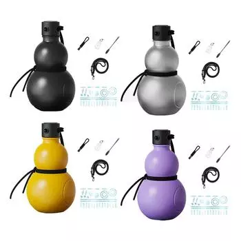 Бутылка для воды из тыквы PCTG Многофункциональная стильная питьевая чашка из тыквы для дома и офиса Black