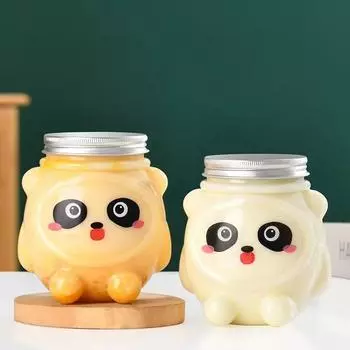 Бутылка для воды Kawaii Bear Milk объемом 500 мл, чай, кофе, сок, портативная чашка для воды, прозрачная одноразовая бутылка для сока B