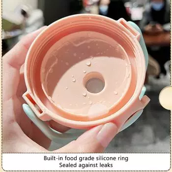 Бутылка для воды Kawaii Bear, портативная мультяшная детская бутылка для воды с соломинкой и регулируемой петлей для переноски L(for 6.5-9kg)