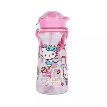 Бутылка для воды Lilpang Hello Kitty Premium Straw Water Bottle, популярный персонаж в Корее