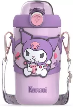 Бутылка для воды My Melody Kuromi Pom Pom Purin, чехол для бутылки с водой, сумка для бутылки с водой, кружка из нержавеющей стали, бутылка для питья, холодоизоляция, одно касание