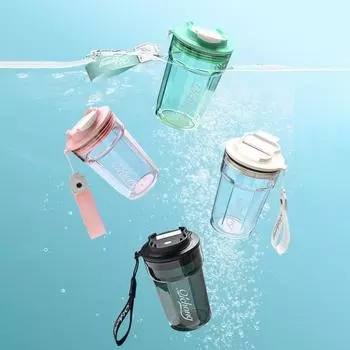 Бутылка для воды на 500 мл, кружка, кофейная чашка, портативная спортивная чашка для дома, дорожная чашка, прозрачная пластиковая чашка, подарочная чашка