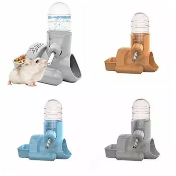 Бутылка для воды No Drip для кроликов 3 в 1, поилка для хомяков, аксессуары для клеток для хорьков синий