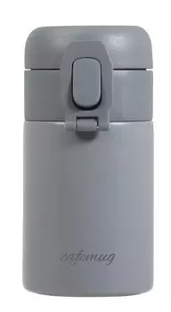 Бутылка для воды Pearl Metal, кружка, бутылка One Touch 200 мл, темно-серая, бесшовная крышка и прокладка, интегрированная кружка для кафе HC-836 темно-серого