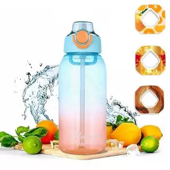 Бутылка для воды с 3 капсулами, бутылка для фруктовой воды емкостью 1000 мл, чашка для воды с 0% сахара, чашка для спортивной воды