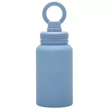 Бутылка для воды с двойной вакуумной изоляцией, 650 мл, с магнитной подставкой для мобильного телефона (черный)