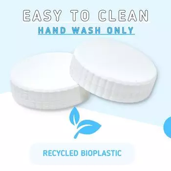 Бутылка для воды с крышкой | Подходит для пластиковых и металлических бутылок | 2 упаковки белых кепок | Аксессуары для бутылок с водой