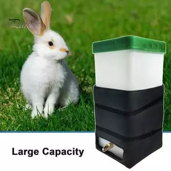 Бутылка для воды с подогревом для мелких животных, без капель, автоматический термостатический диспенсер для воды, небольшой фонтан для воды для домашних животных, для кроликов, хомяков, морских свинок, хорьков чёрный