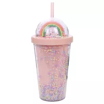 Бутылка для воды с соломинкой для активного отдыха, несколько вариантов цвета, стильная