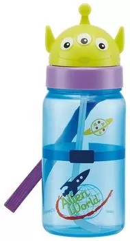 Бутылка для воды с трубочкой-скейтером Alien Toy Story Disney 350 мл PBS3STD