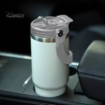 Бутылка для воды с вакуумной изоляцией и ручкой, герметичная пищевая многоразовая чашка без бисфенола А, стакан для офисного автомобиля светло-фиолетовый