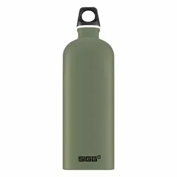 Бутылка для воды SIGG Outdoor, легкая, швейцарского производства, алюминиевая, дорожная, Touch Leaf, зеленая, 60177, 1,0 л