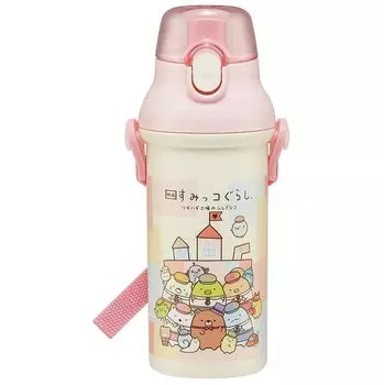 Бутылка для воды Skater 480 мл Movie Sumikko Gurashi 3 из антибактериального пластика, подходит для детей, легкая, сделана в Японии, детская PSB5SANAG-A