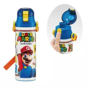 Бутылка для воды Skater 580 мл Super Mario 23 Direct Drink из нержавеющей стали, спортивная бутылка SDC6N-A