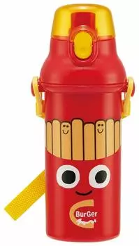 Бутылка для воды Skater Antibacterial Plastic 480 мл Burger Conks Сделано в Японии PSB5SANAG Children s Ag+