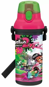 Бутылка для воды Skater антибактериальная пластиковая 480 мл Splatoon 2 Boys Сделано в Японии Детская Ag+ PSB5SANAG-A