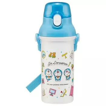 Бутылка для воды Skater Doraemon Line Design Sanrio 480 мл, антибактериальный пластик, подходит для детей, легкий, сделано в Японии, детский PSB5SANAG-A