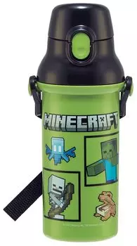 Бутылка для воды Skater Minecraft 480 мл, антибактериальный пластик, сделано в Японии, детская PSB5SANAG-A