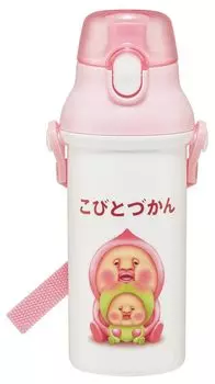 Бутылка для воды Skater Plastic Water One Push Child антибактериальная, персикового цвета PSB5SANAG, 480 мл, открывается/закрывается, антибактериальная, дружелюбная,