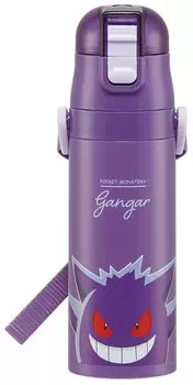 Бутылка для воды Skater Pokemon Gengar 470 мл, спортивная бутылка из нержавеющей стали для детей SDC4-A