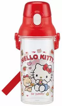 Бутылка для воды Skater, прозрачная бутылка 480 мл Hello Kitty Cookie Sanrio Girl, сделано в Японии, PSB5TR, детская