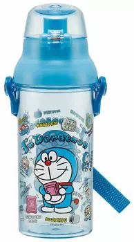 Бутылка для воды Skater, прозрачная бутылка 480 мл, мягкая игрушка Doraemon Sanrio PSB5TR, детская