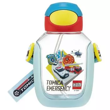 Бутылка для воды Skater с трубочкой 530 мл Бутылка для воды Tomica с трубочкой One Push для детей PDSH6DX-A