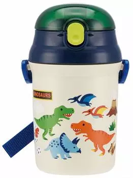 Бутылка для воды Skater Silicone с трубочкой, пластиковая бутылка для воды Dinosaur 340 мл SST3H