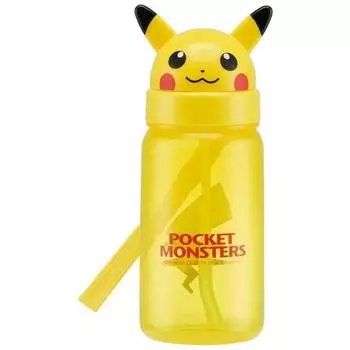 Бутылка для воды Skater Straw Bottle 350 мл, вырубленная с трубочкой, бутылка для воды Pokemon Pikachu PBS3STD-A
