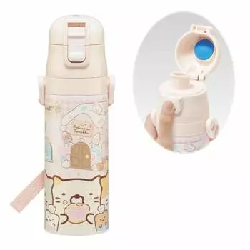 Бутылка для воды Skater Sumikko Gurashi Candy Shop 470 мл Детская спортивная бутылка из нержавеющей стали SDC4-A