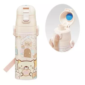 Бутылка для воды Skater Sumikko Gurashi Candy Shop 470 мл, спортивная бутылка из нержавеющей стали для детей SDC4-A