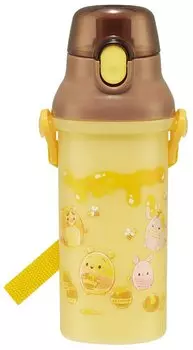 Бутылка для воды Skater Ufufi Disney Winnie the Pooh 480 мл, антибактериальный пластик, сделано в Японии, для девочек и детей PSB5SANAG-A