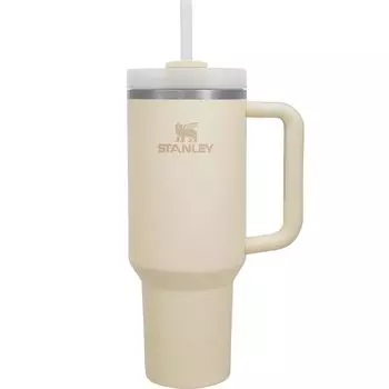 Бутылка для воды STANLEY Vacuum Quencher Cream, бутылка из нержавеющей стали с холодной изоляцией, кружка с соломинкой, можно мыть в посудомоечной машине, гарантия японского производства H2.0