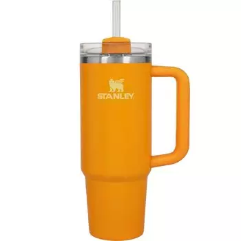 Бутылка для воды STANLEY Vacuum Quencher Marigold 880 мл, соломенная, с изоляцией от холода, прочная, с крышкой, бутылка для воды, кружка, можно мыть в посудомоечной машине, гарантия