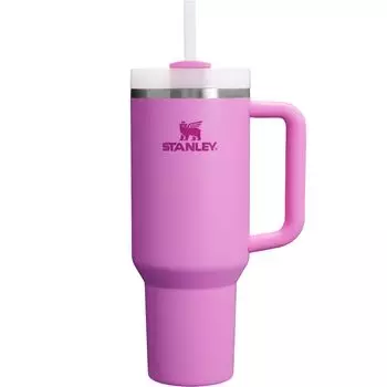 Бутылка для воды STANLEY Vacuum Quencher Peony 1180 мл, бутылка для воды из нержавеющей стали с холодной изоляцией, кружка с соломой, подходит для мытья в посудомоечной машине, гарантия
