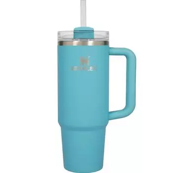 Бутылка для воды STANLEY Vacuum Quencher Perspective Blue 880 мл с соломинкой, с холодной изоляцией, прочная, с крышкой, кружка-стакан для воды, которую можно мыть в посудомоечной машине