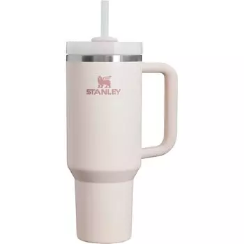 Бутылка для воды STANLEY Vacuum Quencher Rose Quartz, бутылка для воды из нержавеющей стали с холодной изоляцией, кружка с соломой, подходит для мытья в посудомоечной машине, гарантия