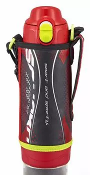 Бутылка для воды Tiger 500 мл, бутылка из нержавеющей стали Sahara, спортивная, для питья, с чашкой 2WAY, красная MBO-H050R