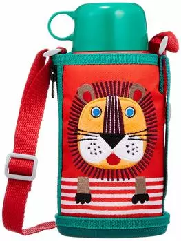 Бутылка для воды Tiger 600 мл Korobokkuru из нержавеющей стали, спортивная кружка для питья, в комплекте 2WAY Lion MBR-B06GRL