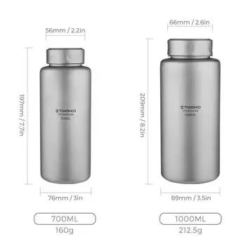 Бутылка для воды TOMSHOO Titanium 700 мл легкая спортивная бутылка для воды для кемпинга и пешего туризма 700ml water bottle