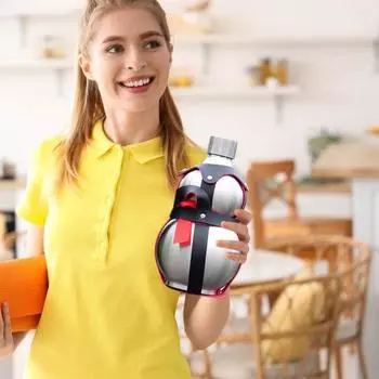 Бутылка для воды в форме тыквы 1500 мл из нержавеющей стали для спорта, путешествий, занятий в спортзале, привлекающая внимание бутылка для воды в форме тыквы в китайском стиле ретро для игры Monkey King 1pc