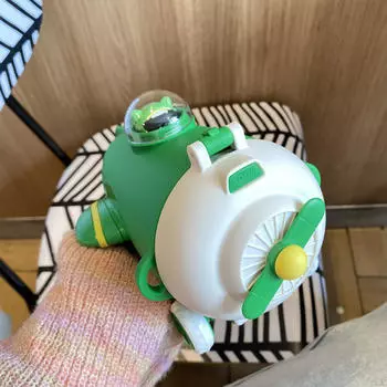 Бутылка для воды в самолете для детской чашки, современный мультфильм с крышкой для питья в офисе, дома, на открытом воздухе розовый
