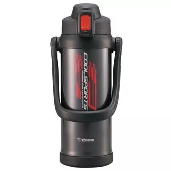 Бутылка для воды ZOJIRUSHI, бутылка для питья из нержавеющей стали, спортивная, только для холодного хранения, металлик, черный, 2,06 л, SD-BA20-BJ чёрный
