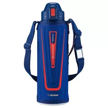 Бутылка для воды ZOJIRUSHI для питья, спортивная, нержавеющая сталь, охлаждающая, 1,55 л, оранжевая, темно-синяя, SD-EC15-AD