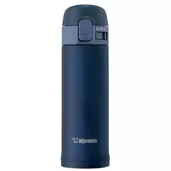 Бутылка для воды ZOJIRUSHI из нержавеющей стали для непосредственного питья 300 мл One Touch Open Type Navy SM-PC30-AD