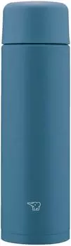 Бутылка для воды Zojirushi Mahobin 350 мл, винтовая кружка из нержавеющей стали, бесшовная, небольшая емкость, темно-синий, интегрированная, легко моется
