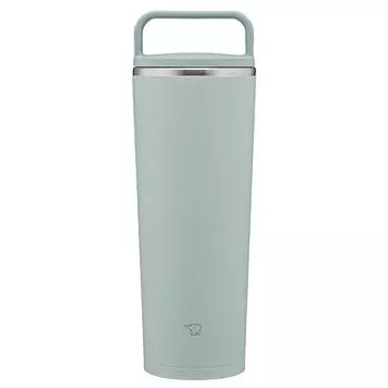 Бутылка для воды Zojirushi Mahobin Carry Tumbler объемом 400 мл с ручкой, пригодна для мытья в посудомоечной машине, бесшовная, только 2 точки ухода, пепельно-зеленый SX-JS40-GM