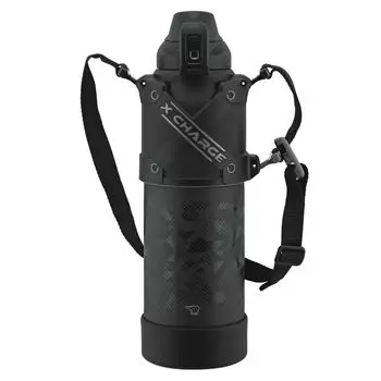 Бутылка для воды Zojirushi Mahobin Cool Bottle, спортивная, бесшовная, устойчивая к ударам и царапинам, защитная, черная, 1,5 л, SD-HB15-BA чёрный