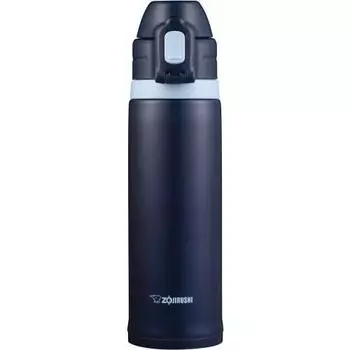 Бутылка для воды ZOJIRUSHI, спортивная, прямого питья, из нержавеющей стали, с трубочкой, 0,52 л, темно-синяя SD-CS50-AD
